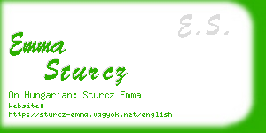 emma sturcz business card